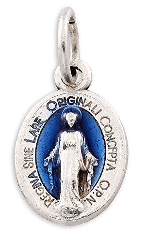Lot of 12 - Silver Tone Our Lady of Grace Mini Miraculous Medal Pendant  - Bild 2 von 3