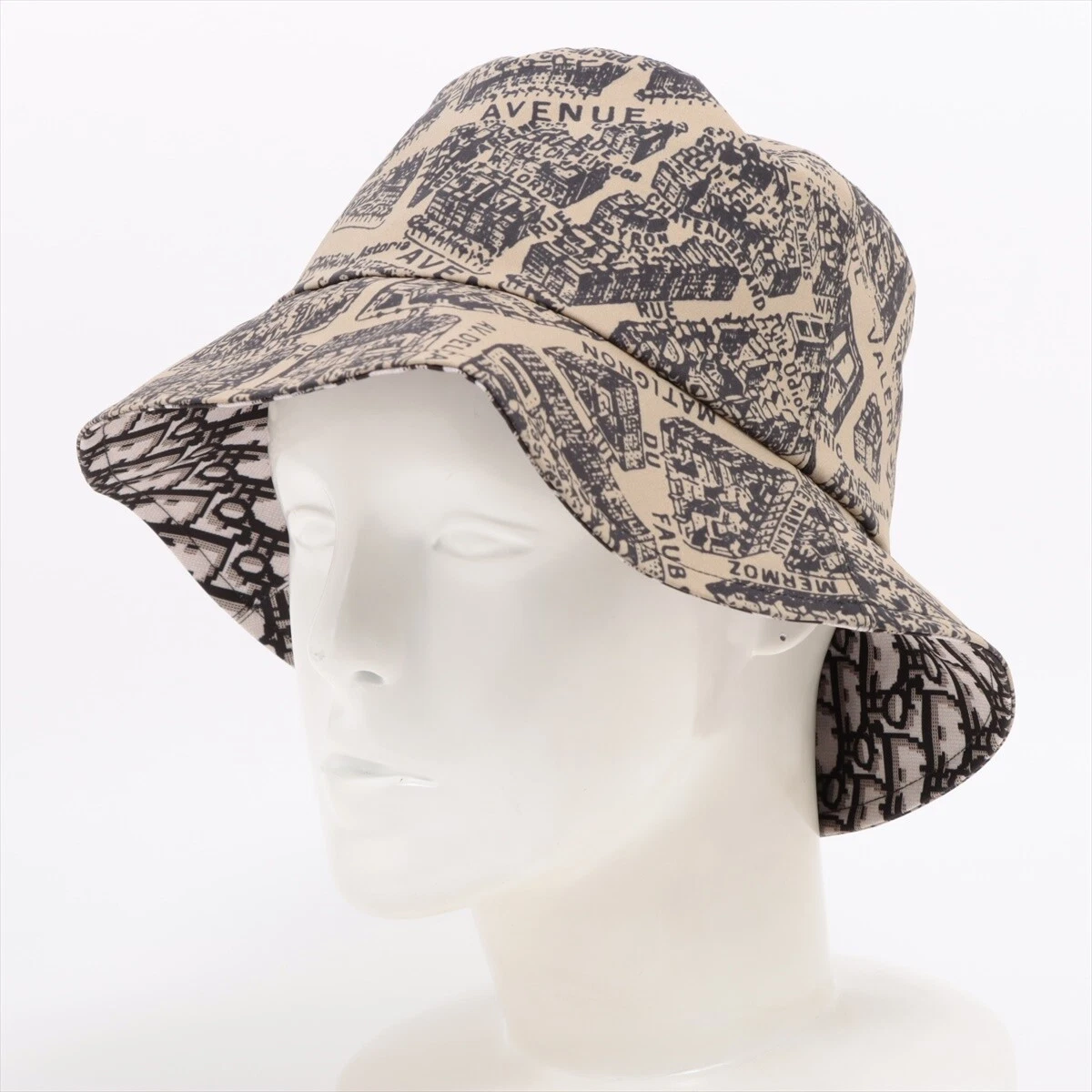 Chapeau Dior 32CPA923I130 56 polyester x coton marron réversible