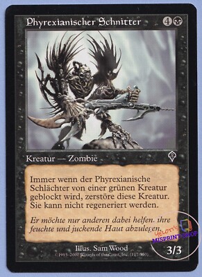 Phyrexian Reaper German Mtg MISPRINT Different name between title and textbox