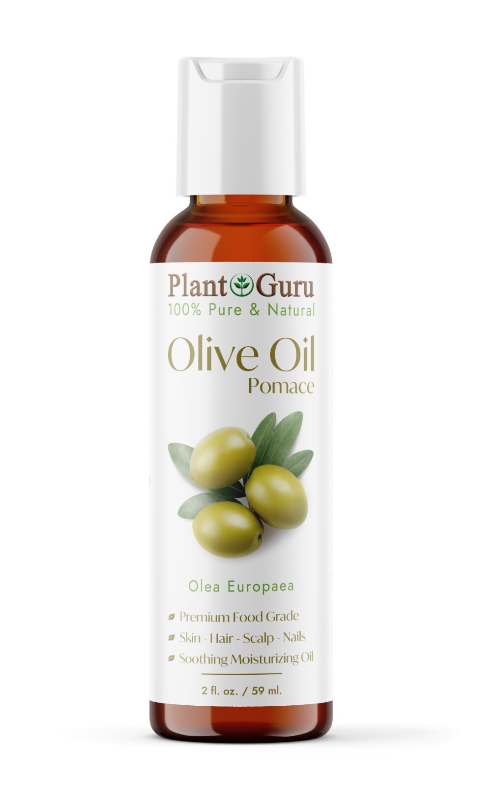Olive Oil Pomace 2 oz. 100% Pure Natural Carrier For Skin, Hair, Face, Massage