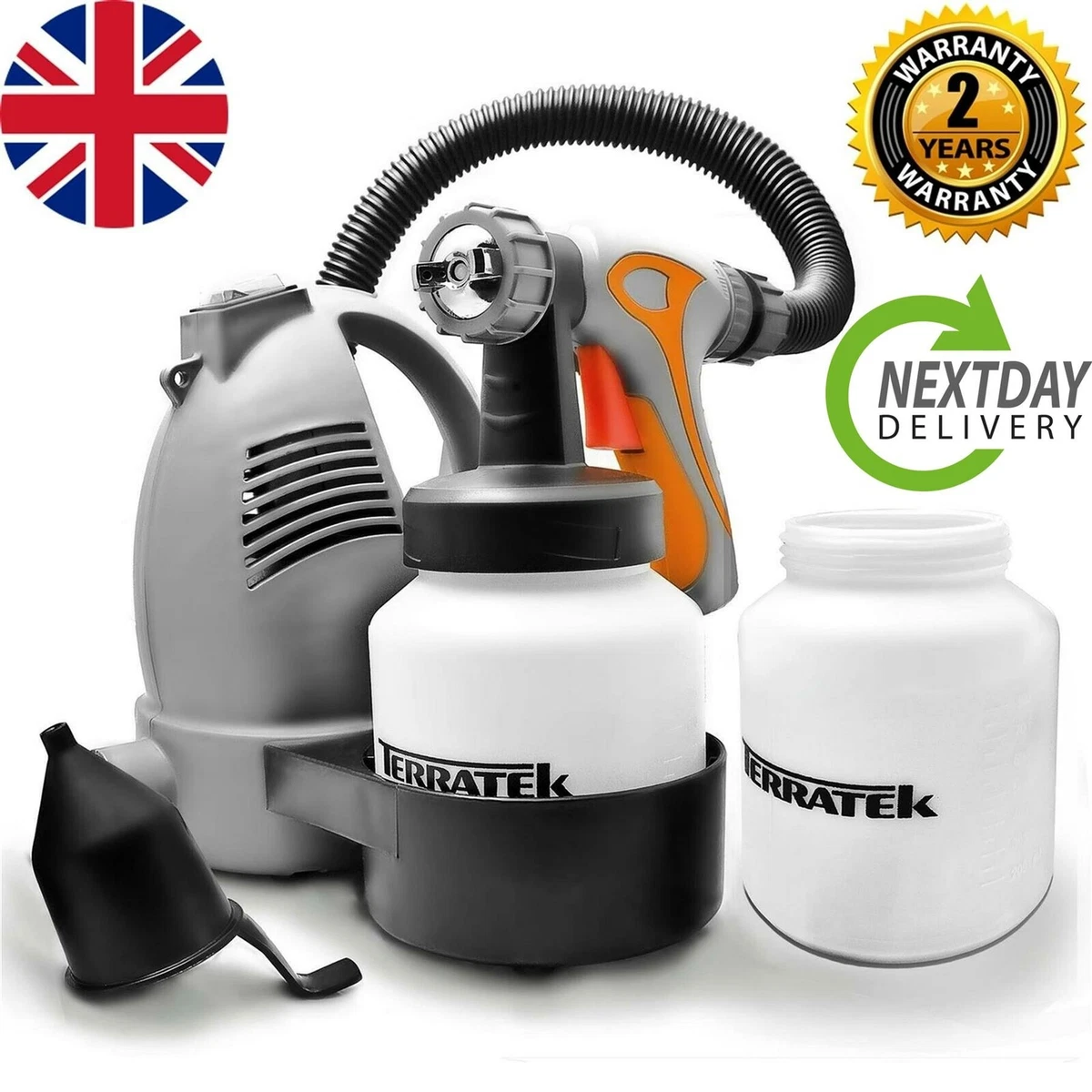 Electric Paint Sprayer Gun HVLP Indoor Varnish Lacquer Fence Stain