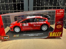 Burago Sebastian Loeb Citroen world rally car 1:32 die cast