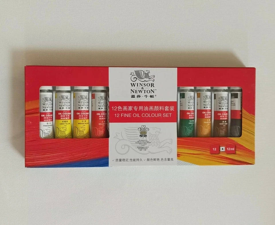 Winsor newton oil colour paint set art 12 colours x 12ml - Image 4 of 4
