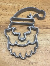 Vintage Metal Santa Clause Makit  Bakit Make It Bake It Stained Glass 5"