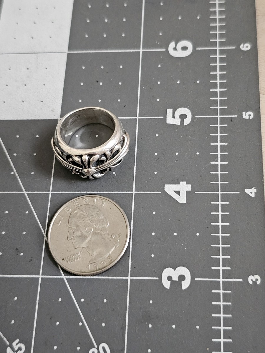 RARE 1992 CHROME HEARTS STERLING SILVER ORNATE CROSS RING SZ RARE 1992 CHROME HEARTS STERLING SILVER ORNATE CROSS RING SZ