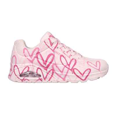 Skechers Uno Spread The Love Damen Sneaker Sportschuhe #Lovewall (155507-LTPK)
