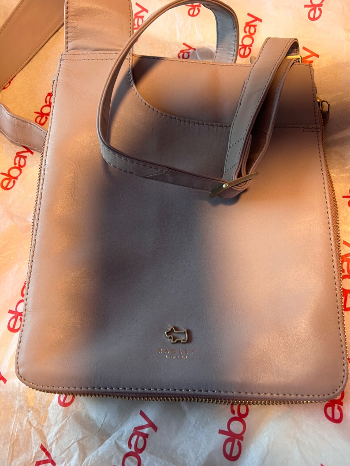 RADLEY London Medium Pockets Leather Crossbody Handbag Blush Pink eBay