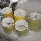 Lot of Five Woodstock Lampshades, Yellow-Green Color, NOS — photo 1