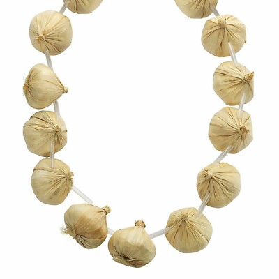 STRING OF GARLIC GARLAND NECKLACE FANCY DRESS FRENCH COSTUME