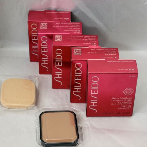 SHISEIDO SHEER Matifying Compact (REFILL) Foundation 0.34 oz PICK YOUR SHADE - Picture 1 of 15