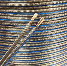 Image of 15m 2 x 133 Strand Transparent Speaker Cable Wire HiFi Audio Amplifier 2x 1.5mm²