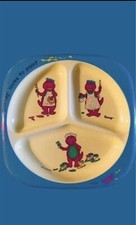Barney The Dinosaur Loves To Paint Child  s Plate Selandia 1992
