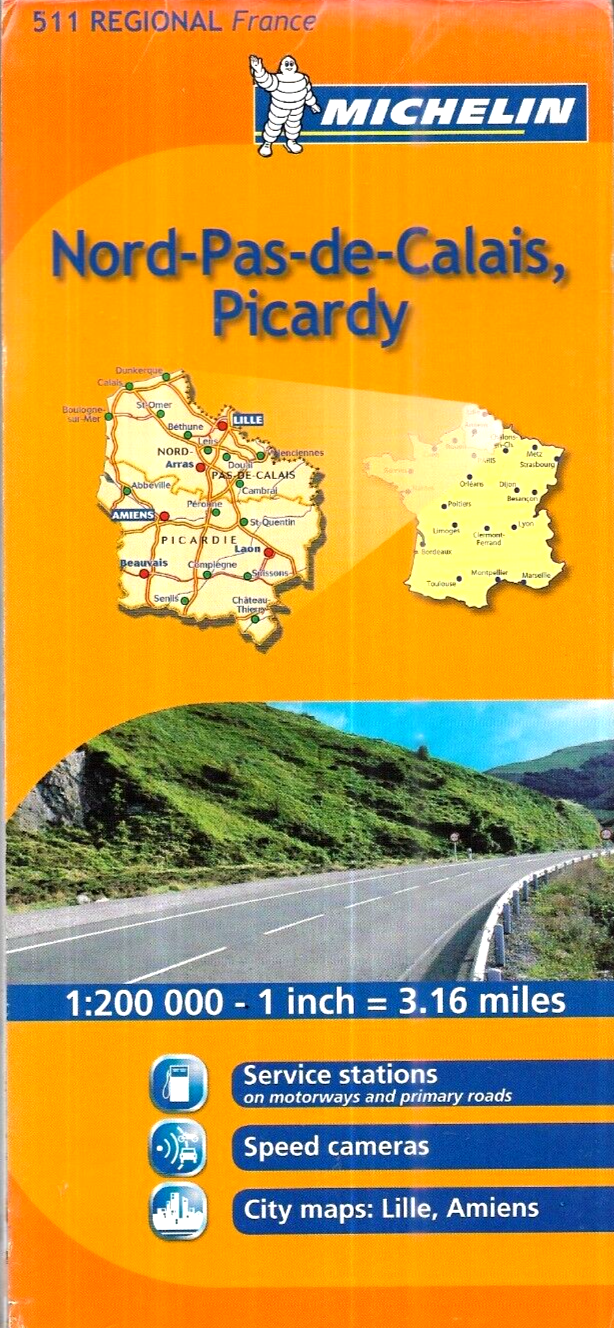 Nord-Pas-de-Calais, Picardie  - Michelin Regional Maps 511