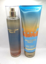 BATH AND BODY WORKS SUMMERTIME SURF BODY MIST  CREAM 8 FL OZ SET OF 2 
