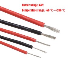 Silicone Cable Silicone Strand High Flex Wire 6KV 14 22AGW Tinned Copper Wire