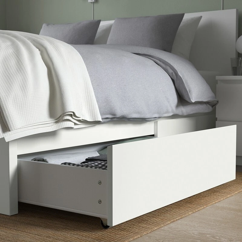 MALM Bed storage box for high bed frame white Single double 2