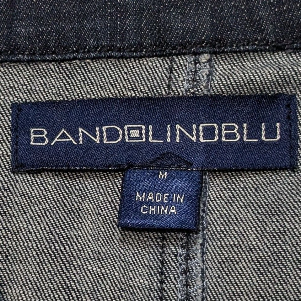 Chaleco de mezclilla vintage Y2K para mujer azul medio jean hebilla trasera bolsillos ajustados años 2000 Foto 3 de 4