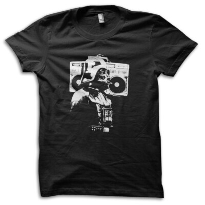 Darth Vader Ghettoblaster lustige Parodie Sci-Fi inspiriert von Star Wars T-Shirt M5562
