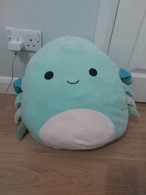Medium Squishmallow Xandra die blaue Krabbe Stofftier 14 Zoll Top Zustand