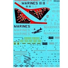 Mc Donnel Douglas AV-8B Harrier II Part 2 Decals Scale 1:48 Print Scale 48-154