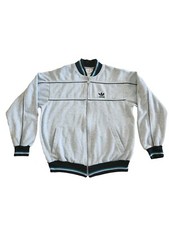 ADIDAS SPORTSWEAR VINTAGE 80s GRAY FULL ZIP SWEATSHIRT ADULT LARGE