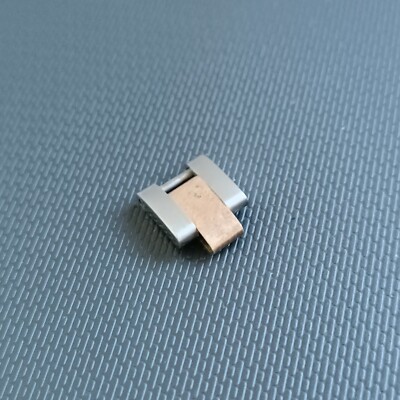 1 GENUINE ROLEX OYSTER STAINLESS STEEL AND GOLD 10MM OF LINK REPLACEMENT