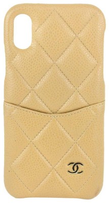 Chanel Beige Quilted Caviar Leather Iphone X Mobile Case 1013c6 Ebay