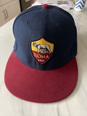 ROMA Soccer Football Team Fitted Hat 1/2 Cap Italy Italian