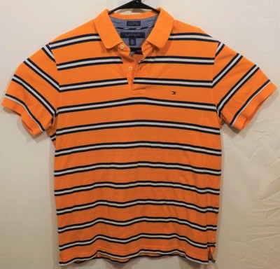 STRIPED SHORT SLEEVE POLO mens Large 