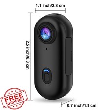 i3 4K Mini POV Body Camera Thumb Size Action Cam with 64GB Card Bundle