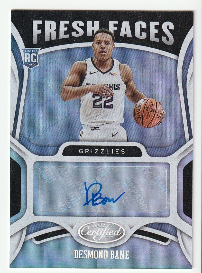 2020-21 Panini Certified DESMOND BANE Auto RC Fresh Faces Grizzlies Card FS-BAN