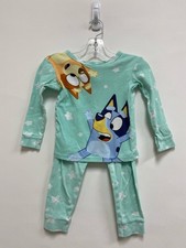 SIZE 5T Aqua/Navy Cream Boy's Pajamas