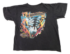 HARLEY DAVIDSON L Black Taz Devil Looney Tunes Double Sided T Shirt