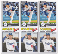 (6) Yoshinobu Yamamoto 2026 TOPPS HERITAGE + 2026 TOPPS SERIES 1 LOT DODGERS