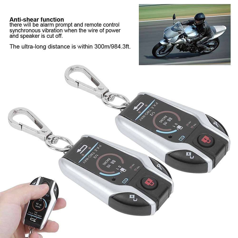 2 Way Alarm System Universal ABS Motorcycle Anti?Theft Remote Control for Sec...
