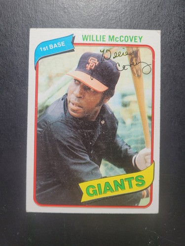 1980 Topps # 335 Willie McCovey Baseball Card, Giants
