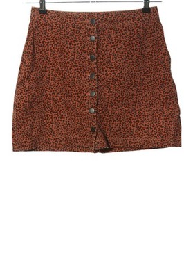 TERRANOVA Minirock Damen Rock Gr. DE 36 hellorange-schwarz Casual-Look