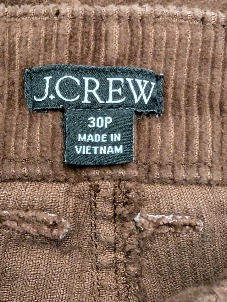 Jcrew Fall 2025 Women's Vintage Flare Corduroy Brown Pant  Petite 30 $158 - Image 4 of 4