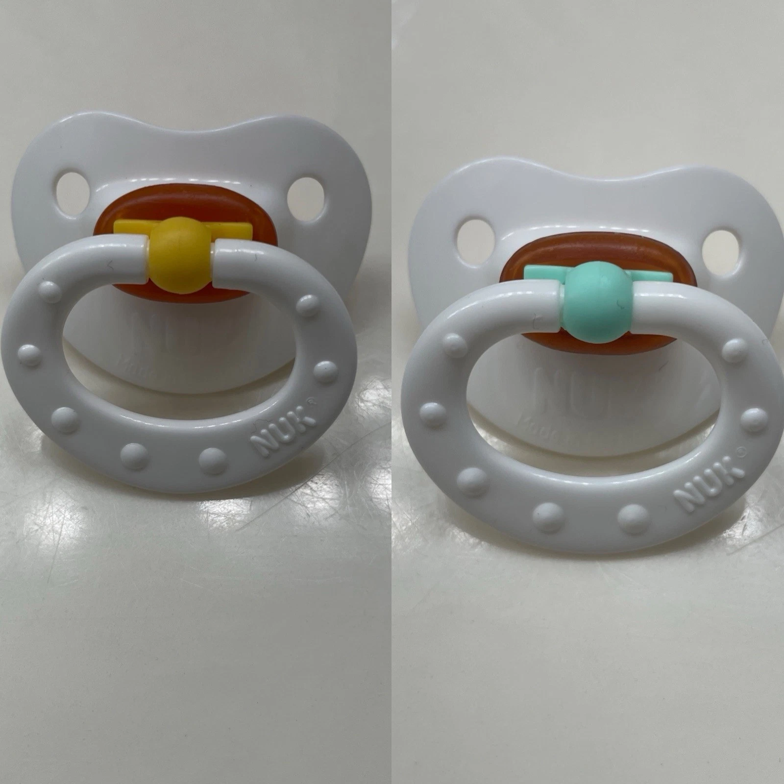 VTG Gerber Nuk Orthodontic Pacifier Bundle Yellow And Aqua Green Latex Newborn
Opens in a new window