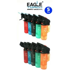 5 Pack Eagle Butane Jet Torch Gun Lighter Windproof Adjustable Flame Refillable