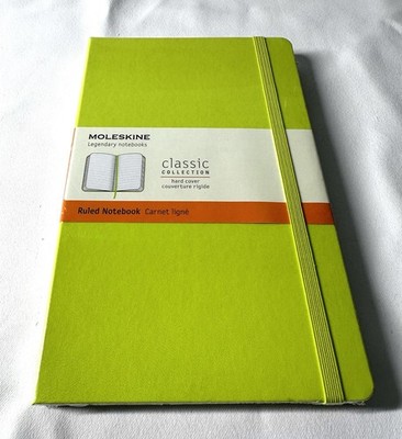 NEW Moleskine Notebook Classic Lemon Green Ruled Hard Cover