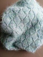 Handarbeit, zarter Schal in Ajour Mohair Alpaka, ca 50x 130cm