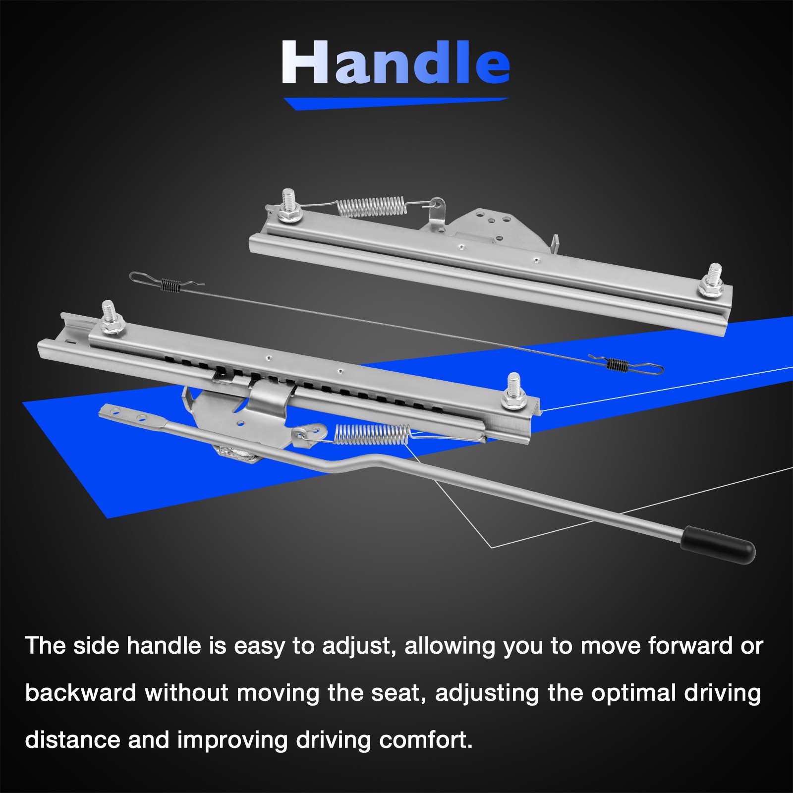 Universal Adjustable Seat Slider Dual Locking Rails Brackets Set For Bucket Seat