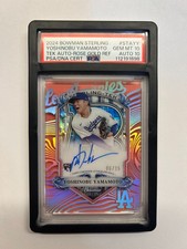 2024 Bowman Sterling Yoshinobu Yamamoto Rose Gold Rookie Auto/15, PSA 10/10