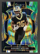 Kendre Miller 2025 Panini Select Black and Green Prizm Shock - #40