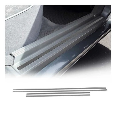Couverture de Seuil de porte pour Mercedes W201 1982-1993 inox chromé Brossé 4x - Photo 1/4