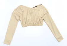 Womens UK Size M Stylewise Beige Pullover Sweatshirt