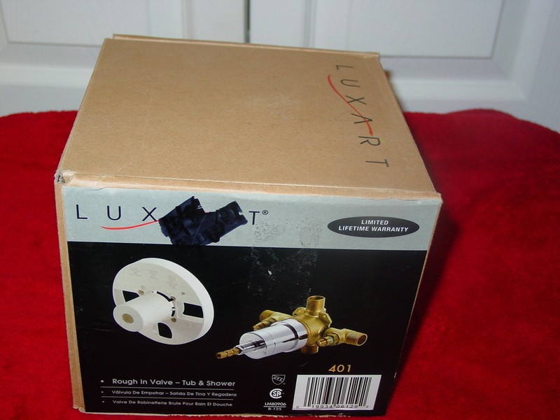 LUXART ROUGH IN VALVE -TUB & SHOWER 401 NEW IN OPENED FOR PICS BOX