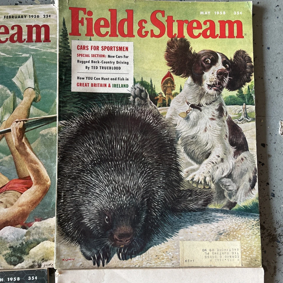 Vintage 1956/58 Lot of 6 Hunting & Fishing Magazines, Field & Stream - Image 4 of 4