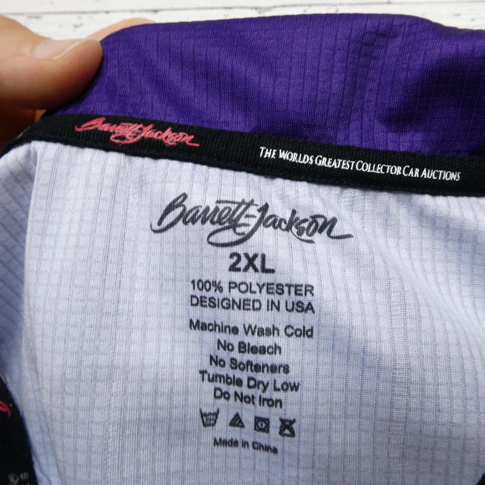 Camisa Polo Barrett-Jackson Para Hombres 2XL Púrpura Serie Signature Rendimiento Golf Foto 3 de 4